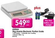 Avenia 5Kg Avenia Electronic Portion Scale-Each + Free Battery and Charger