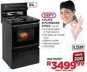 Defy 4 Plate Kitchenaire Stove-81L