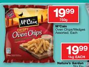 McCain Oven Chips/Wedges Assorted-750g Each