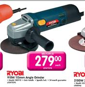 Ryobi 910W Angle Grinder-115mm Each