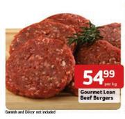 Gourmet Lean Beef Burgers-Per Kg