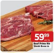 Beef Prime Rib Steak Bone In-Per Kg