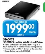 Seagate Satelite Wi-Fi Hard Drive-500GB