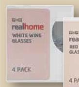 PnP Real Home 4 Pack White Wine Glasses-195ml