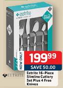 Eetrite 16-Piece Slimline Cutlery Set Plus 4 Free Knives