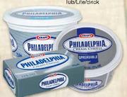 Philadelphia Cream Cheese Tub/Lite/Brick-250g each