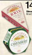 Simonsberg Brie/Camembert-125g each