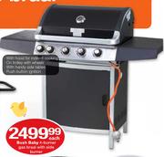 Bush Baby 4-Burner Gas Braai With Side Burner Each