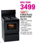Defy 4 Solid Plate Black Stove(DSS-494)