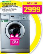Hisense Metallic Silver Frontload Washing Machine-7kg(XQ670-HS1014S)