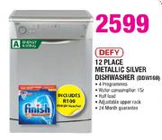 Defy 12 Place Metallic Silver Dishwasher(DDW169)