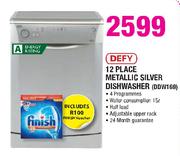 Defy 12 Place Metallic Silver Dishwasher(DDW169)