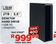Toshiba 2TB Desktop 3.5" Hard Drive