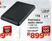 Toshiba 1TB 2.5" Portable Hard Drive