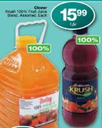Clover Krush 100% Fruit Juice Blend-1.5Ltr