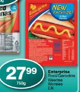 Enterprise Rool/Gerookte Weense Worsies-750gm