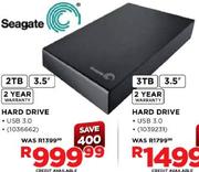 Seagate Hard Drive-2TB