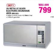 Defy Metallic Silver Electronic Microwave Oven-28Ltr(DMO351)