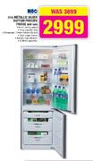 KIC Metallic Silver Bottom Freezer Fridge-314Ltr(KBF 634)
