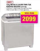 Defy Metallic Silver Twin Tub Washing Machine-13kg(DTT165)