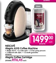 Nescafe alegria best sale a510