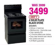 Defy 4 Solid Plate Black Stove(DSS497)