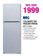 KIC White Top Freezer Fridge-170Ltr(KTF 518 WH)