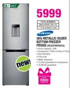 Samsung Metallic Silver Bottom Freezer Fridge-303Ltr(RB29FWRNDSA)