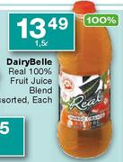 Dairy Belle Real Fruit Juice Blend Assorted-1.5L Each