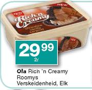 Ola Rich'n Creamy Roomys Verskeidenheid-2L Each