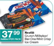 Nestle Crunch/Milkybar/Bar One/Mint Crisp Ice cream-6x60ml Per Pack