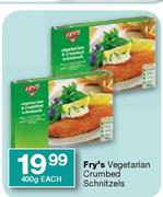 Fry's Vegetarian Crumbed Schnitzels-400g Each