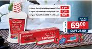 Colgate Optic White Mouthwash-500ml, Toothpaste-75ml & 360° Toothbrush