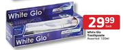 White Glo Toothpaste Assorted-100ml Each