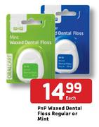 PnP Waxed Dental Floss Regular Or Mint-Each