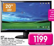 AOC 20" LED Monitor
