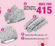 Sterling Silver Micro Tap Ring