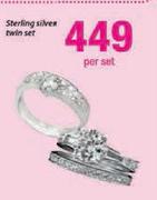 Sterling Silver Twin Set-Per Set