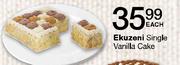 Ekuzeni Single Vanilla Cake-Each