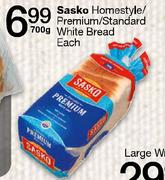 Sasko Homestyle/Premium/Standard White Bread-700gm Each