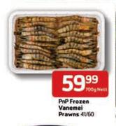 PnP Frozen Vanemei Prawns 41/60-100g Nett