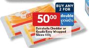 Dairybelle Cheddar Or Gouda Easy Wrapped Slices-2x400g