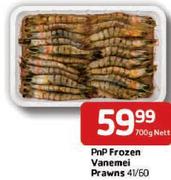 PnP Frozen Vanemei Prawns 41/60-700Gm Nett