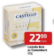 Castello Brie Or Camembert - 125gm Each