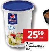 Clover Assorted Feta-400gm Each