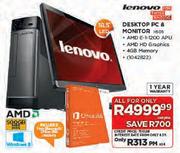Lenovo 18.5" LED Desktop PC & Monitor (H505)