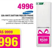 Samsung 329Ltr White Bottom Freezer Fridge(RB31FSRNDWW)