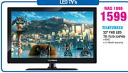 Telefunken 22" FHD LED TV(TLED-220FHD))-Each