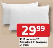 PnP No Name Standard Pillowcase-2-Pack