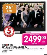 Sinotec 26" (66cm) HD Ready LED TV (STL-26L11/N)